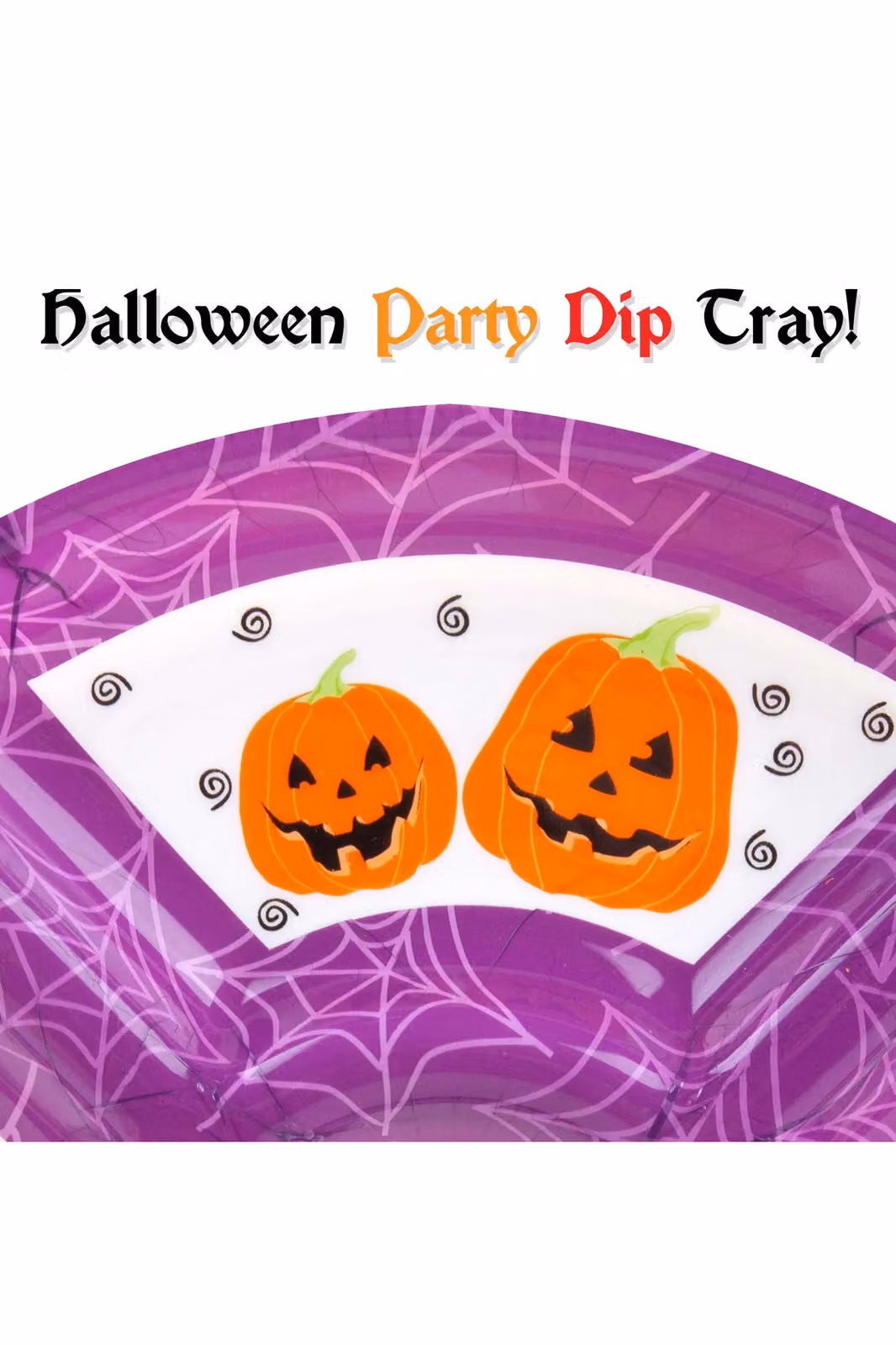 VFM e-Store Halloween Party in Purple Round Dip Tray with Decals, Purple – 2
