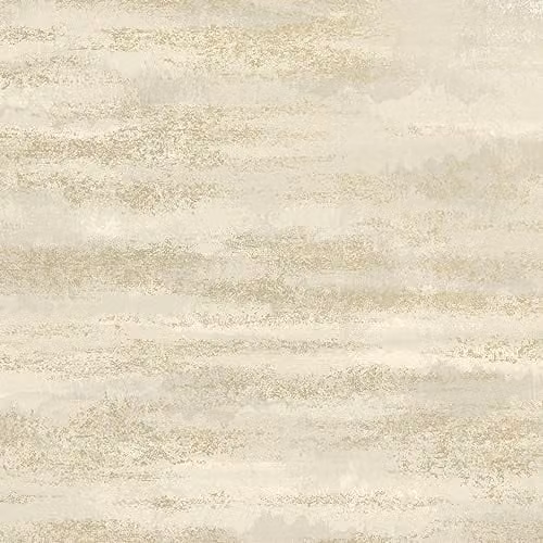 Holden Decor Haze Cream Metallic Reflective Concrete Plain Wallpaper