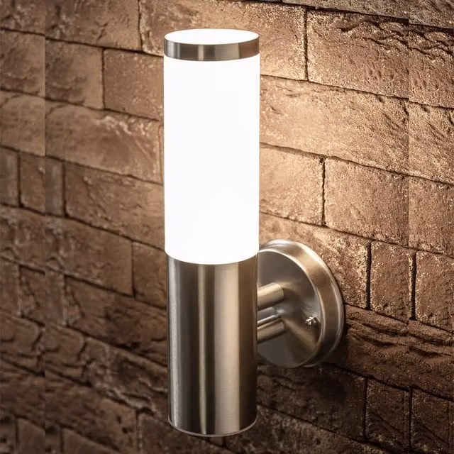 CGC Lighting Aster Stainless Steel Outdoor Wall Light in Silver