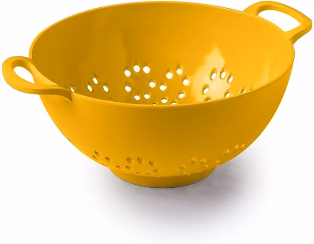 Zeal Melamine Colander with Handles, Yellow, Diameter: 15 cm