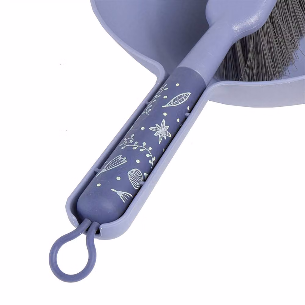 Clarsen 5-Piece Purple Plastic Cleaning Brush Set with Cushioned Floral Handles – 2