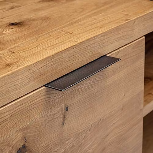 Julian Bowen Brooklyn Industrial Oak and Metal TV Unit, W: 120 cm, D: 40 cm, H: 50 cm – 5