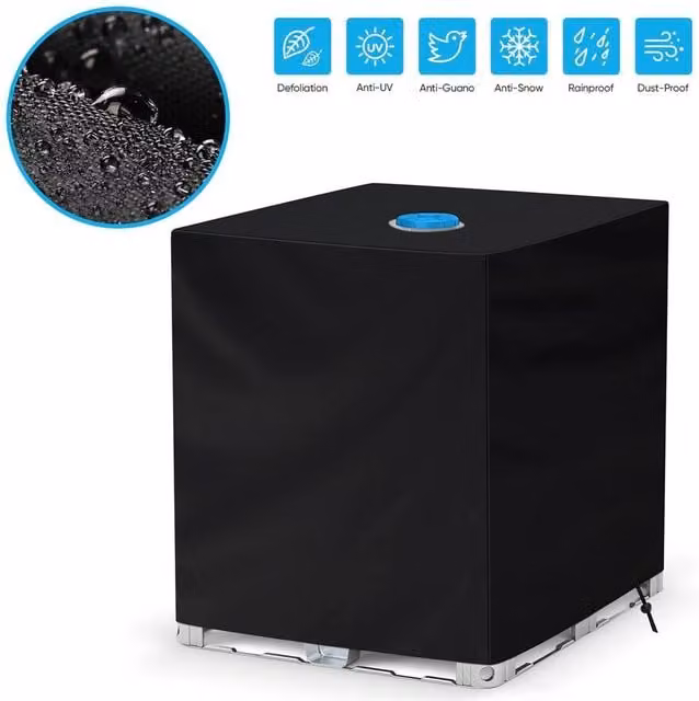 Nordara Black UV Protective Polyester Hood Cover for 1000L IBC Water Tanks – 1