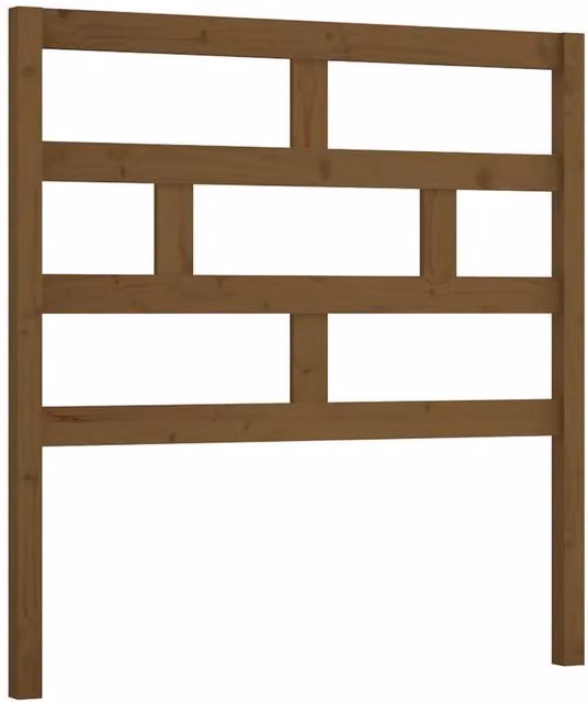 Berkfield Home Rustic Solid Wood Pine Bed Headboard in Honey Brown, W/D/H: 106 x 4 x 100 cm – 1