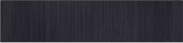 Berkfield Home Rectangular Bamboo Rug in Black, W/D: 70 x 300 cm
