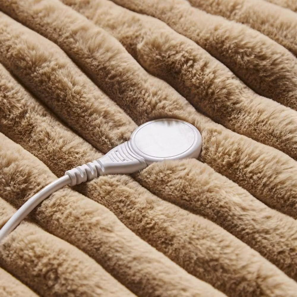 Morphy Richards EverCosy Luxury Striped Fleece Electric Heated Throw, W/D/H: 200 x 180 cm, Mocca/Beige – 9