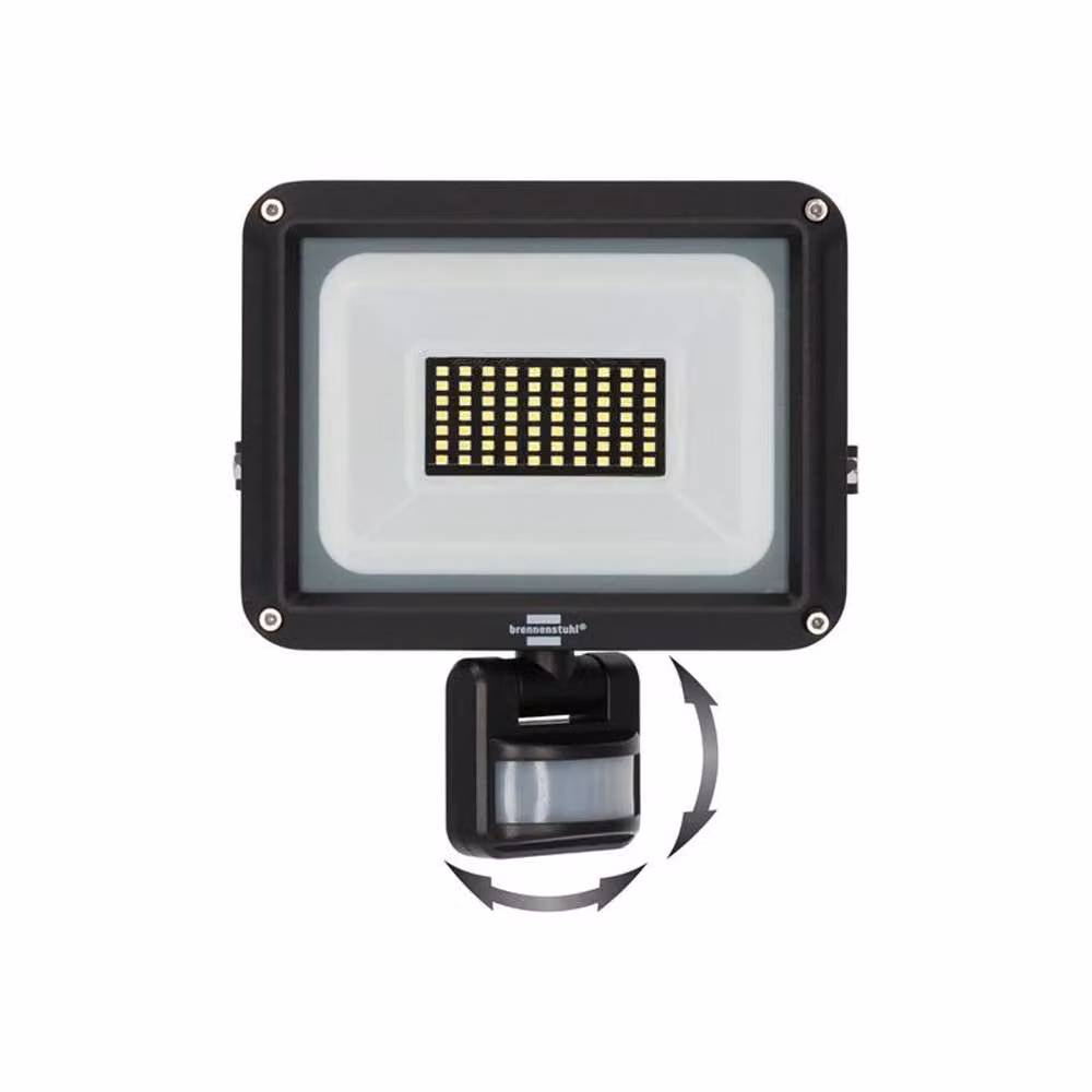 Brennenstuhl Jaro 4060 P LED Wall Floodlight, Black, 30W, 3450lm, 6500K, with Motion and Dusk Sensors, IP65 – 6