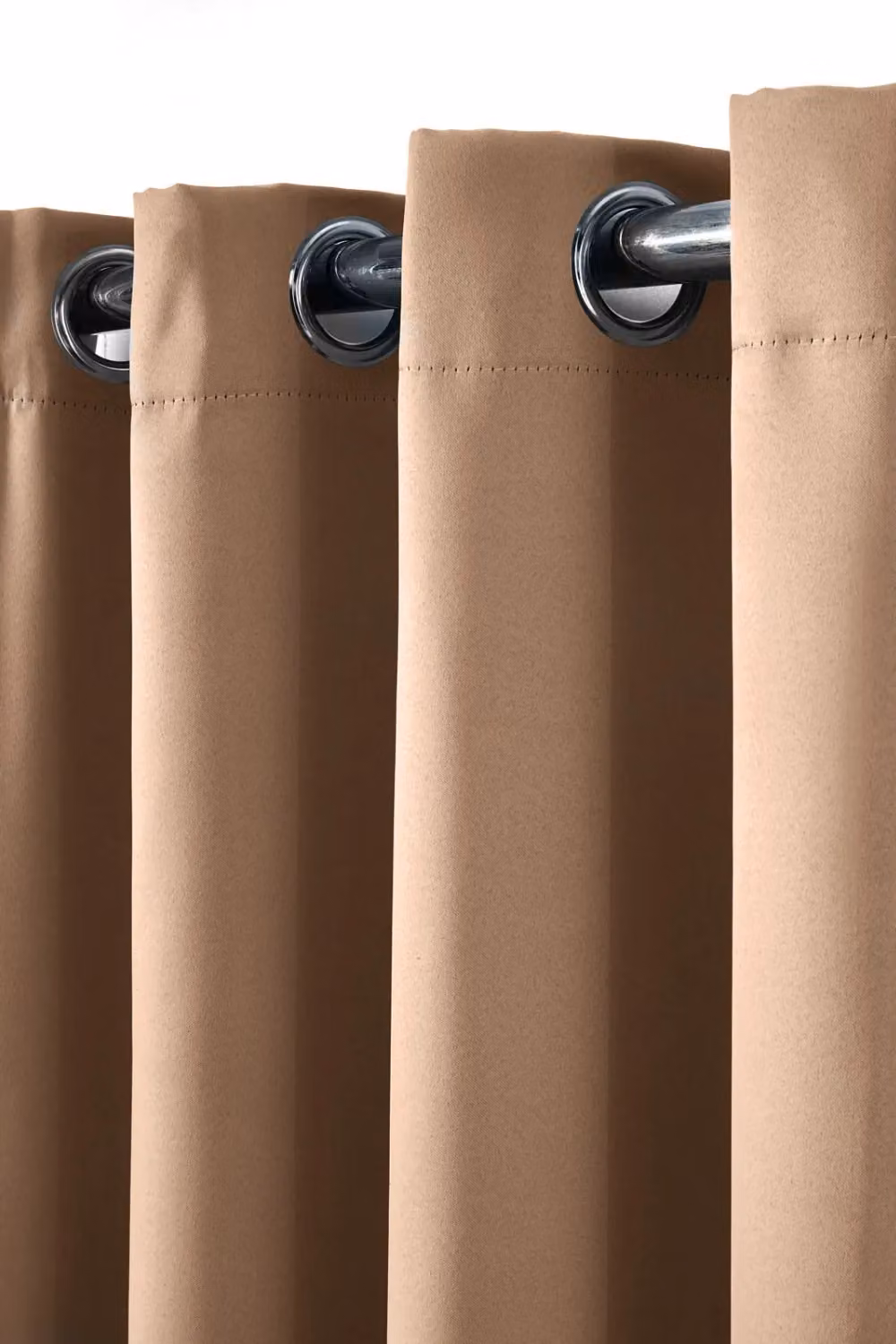 OHS Pair of Beige Thermal Blackout Eyelet Curtains, Width: 167 cm, Drop: 228 cm – 7