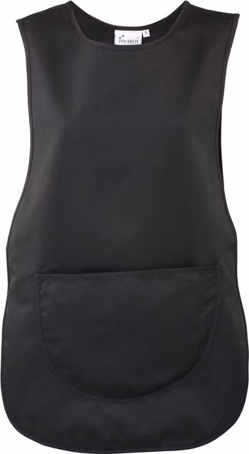 Premier Plain Pocket Tabard in Black, Size: Medium