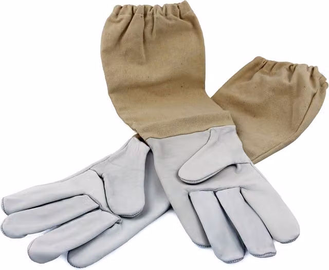 Actiasbee Leather Beekeeping Gloves in Beige, Small
