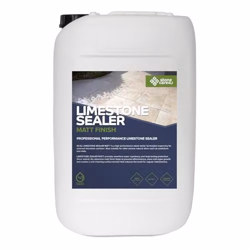 StoneCare4U Limestone Sealer Matt Finish, 25L, Transparent Waterproof Exterior Natural Stone Sealant for Limestone, Sandstone and Slate