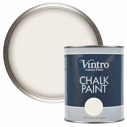Vintro Chalk Paint for Furniture, Walls and Woodwork, Cream Trafalgar Square, 1 l