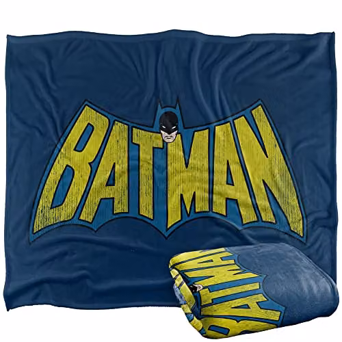 Logovision DC Classic Batman Logo Super Soft Fleece Throw Blanket, Multicolour, W/D/H: 152 x 127 cm – 1