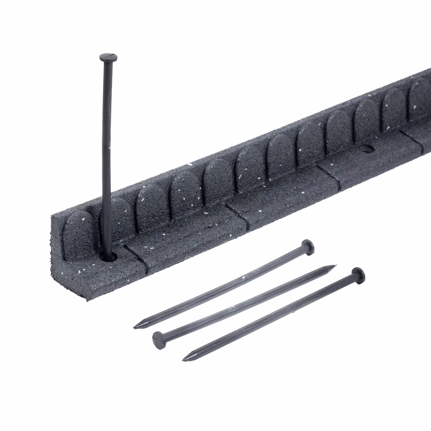 Nicoman Flexible Rubber Garden Edging Border, Grey, 1.2m, 8 Pack – 2