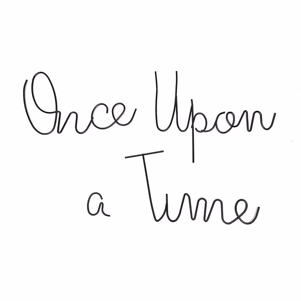 Marco Paul Once Upon A Time Baby Wire Wall Sign, Black, W: 76.2 cm, H: 76.2 cm – 2