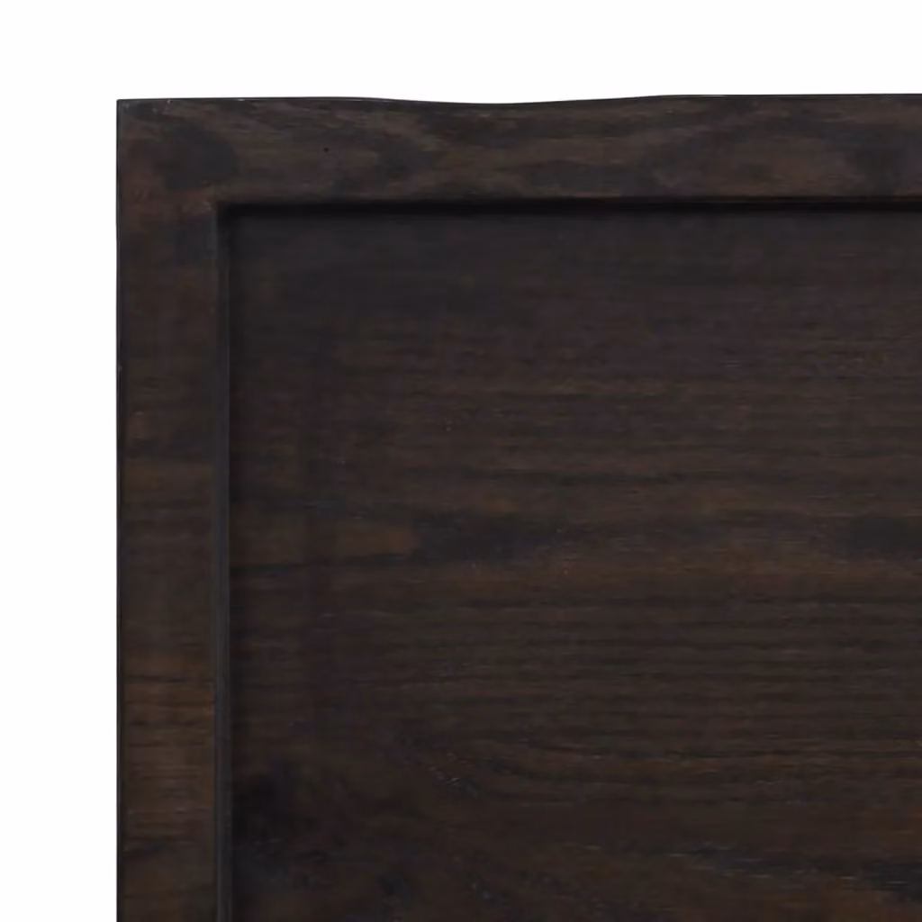 Berkfield Home Table Top Live Edge Solid Wood Countertop in Dark Grey and Brown, W: 160 cm, D: 50 cm – 3