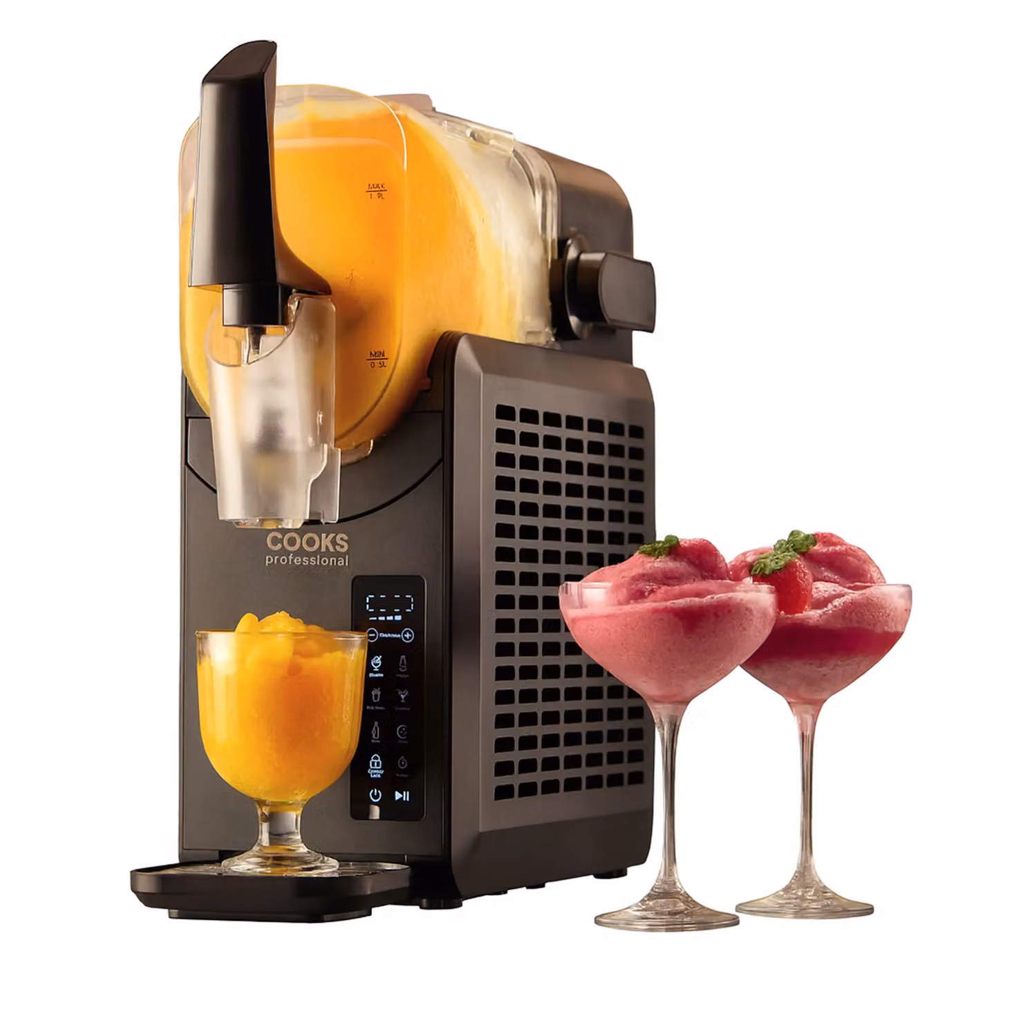 Cooks Professional Slushy Maker, 2.5L Frozen Drink Machine with 5 Presets and Timer, Black – 2