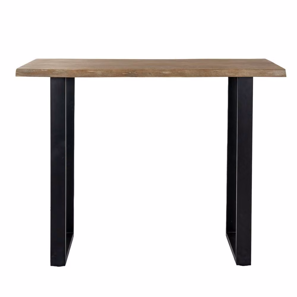 Wyld Haus Live Edge Acacia Console Table with Black Metal Legs in Natural – 2