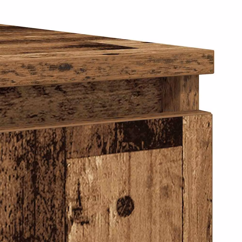 Berkfield Home Sideboard with Drawers in Brown Old Wood, W/D/H: 100.5 x 35 x 98.5 cm – 5