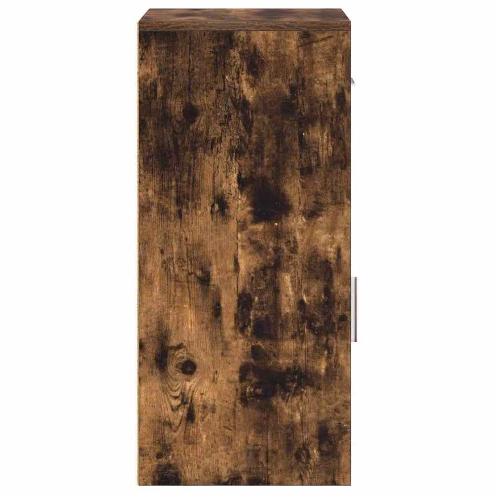 Berkfield Home Smoked Oak Rustic Storage Cabinet in Brown – 5