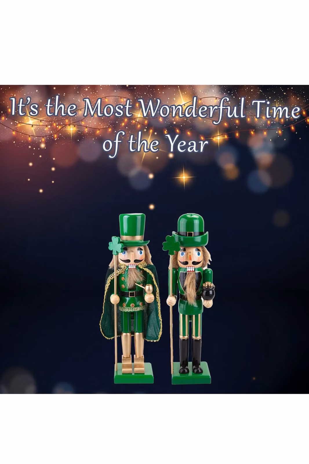 VFM e-Store Luck Nutcracker Christmas Decoration in Assorted Green Designs – 3