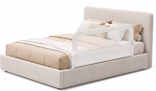 COSTWAY Foldable Toddler Bed Rail in White