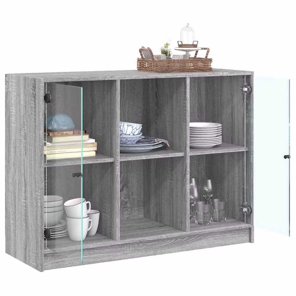 Berkfield Home Modern Grey Sonoma Sideboard W/D/H: 102 x 37 x 75.5 cm – 2
