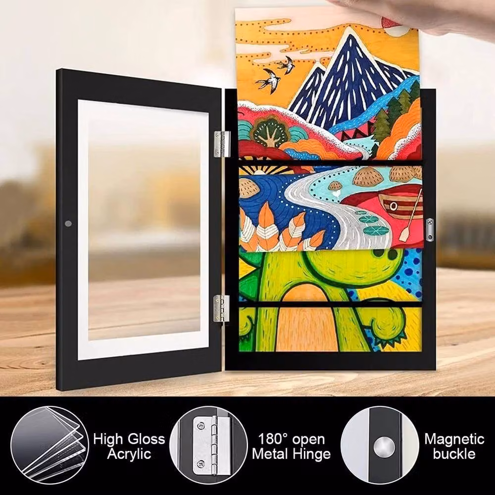 Ventryn Black A4 Rectangular Art and Photo Display Frame – 3
