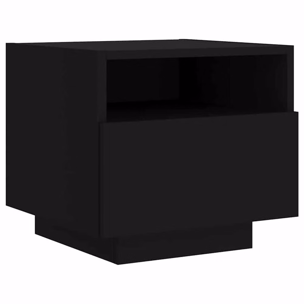 Berkfield Home Bedside Cabinet with Integrated LED Lights, Black, W: 40 cm, D: 39 cm, H: 37 cm – 5