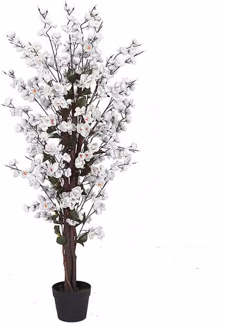 Leaf Design UK White Artificial Blossom Tabletop Tree