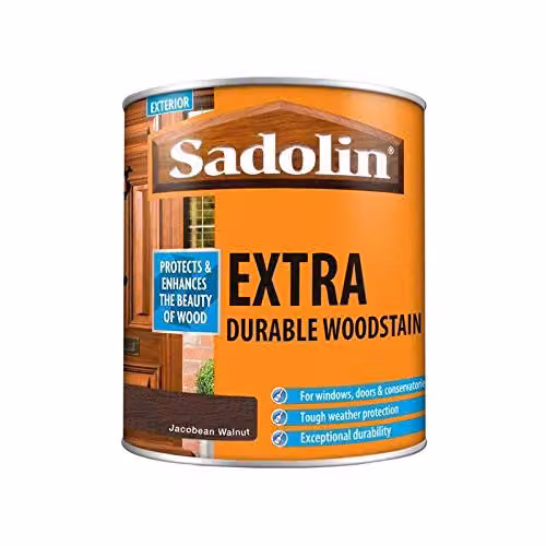 Sadolin Extra Durable Weatherproof Woodstain in Brown Walnut, 1L