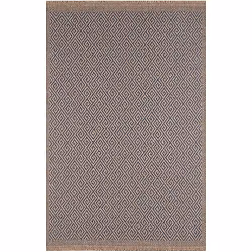 THE RUGS Nature Collection Tona Border Indoor/Outdoor Area Rug, Greek Key Blue, W: 140 cm, L: 200 cm – 3