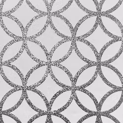 Arthouse Sequin Geo Geometric Abstract Wallpaper in White and Silver