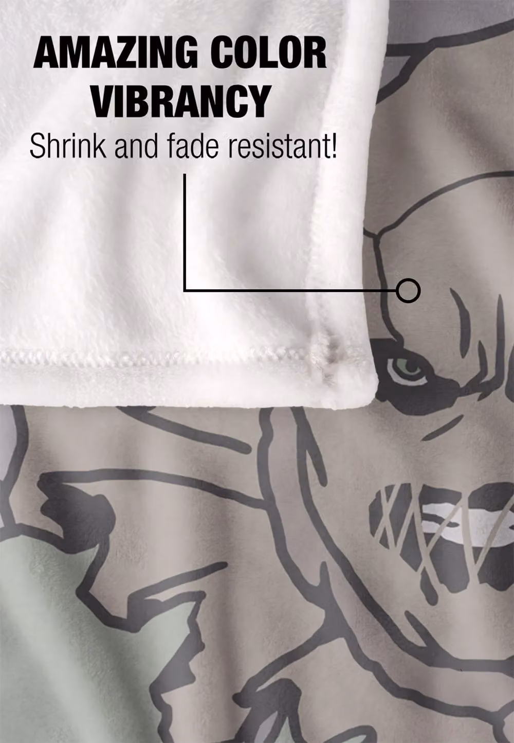DC Comics Batman The Scarecrow Mugshot Fleece Blanket in White and Grey, W x D: 152 x 127 cm – 3