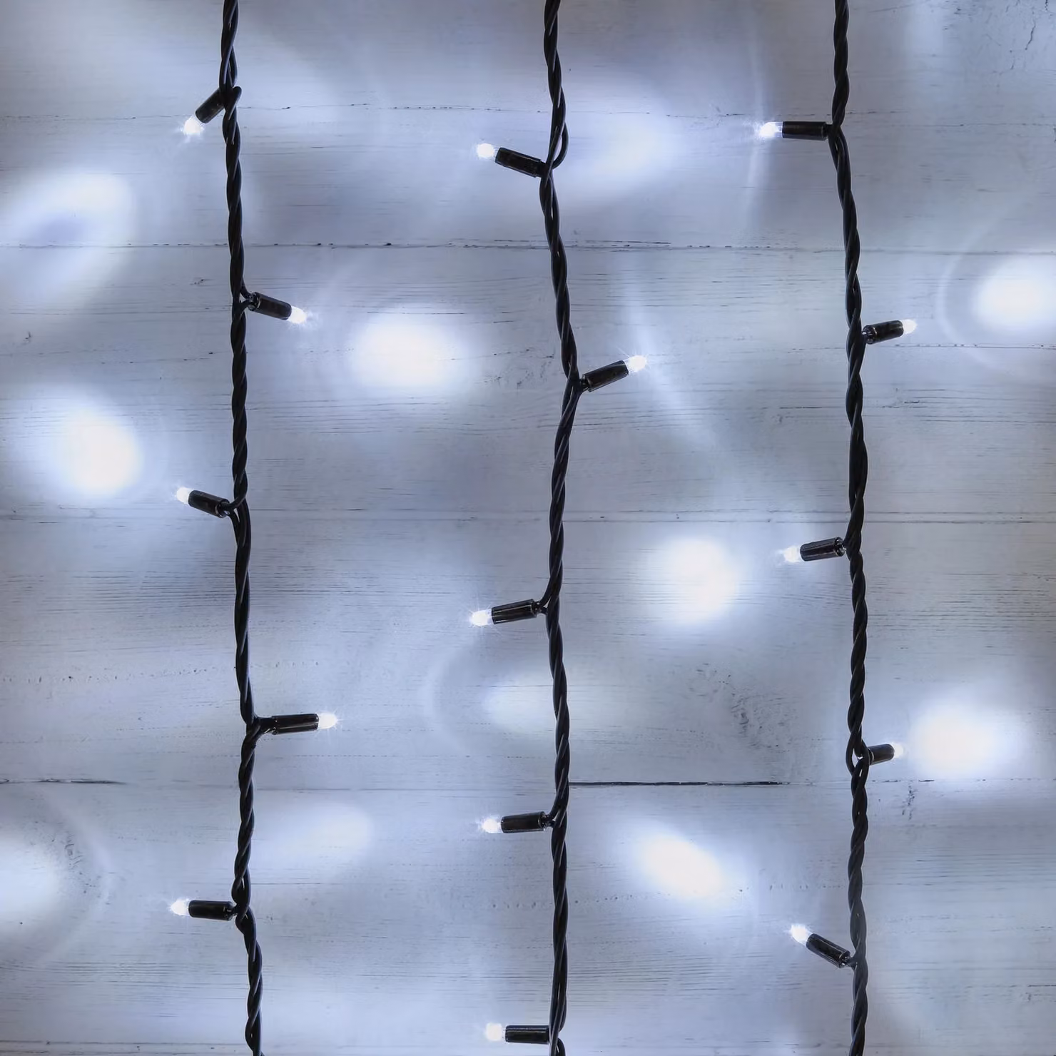 Plus Connect 25m Connectable LED Fairy Lights with 250 White Bulbs and Black Cable
