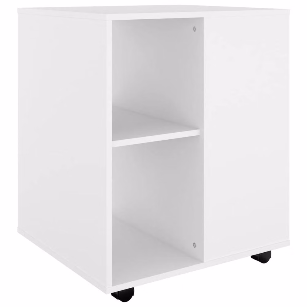 Berkfield Home Rolling Cabinet in White, W/D/H: 60 x 53 x 72 cm – 2