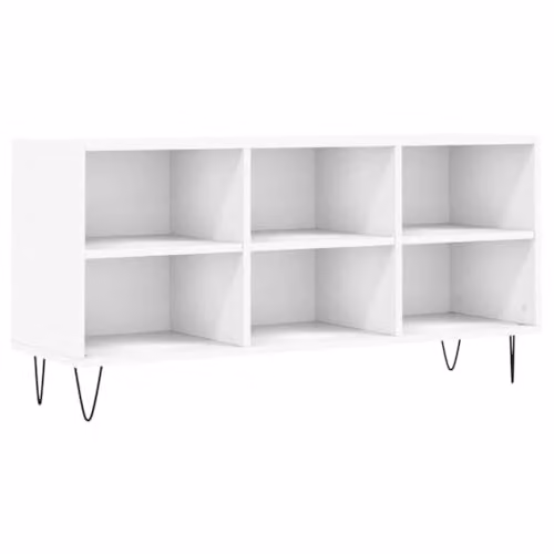 vidaXL Modern White TV Cabinet with Media Compartments, W/D/H: 103.5 x 30 x 50 cm