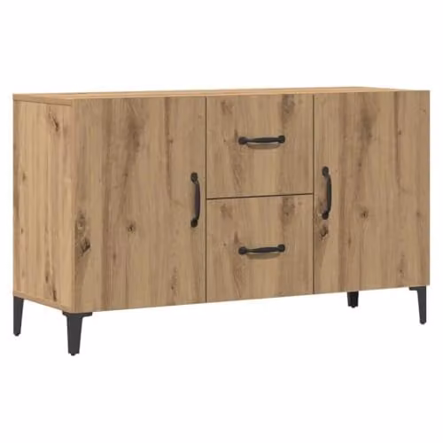 vidaXL Artisan Oak Sideboard in Brown, W/D/H: 100 x 36 x 60 cm – 1