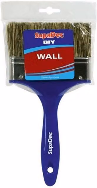 SupaDec DIY Flat Wall Brush, 125mm, Blue