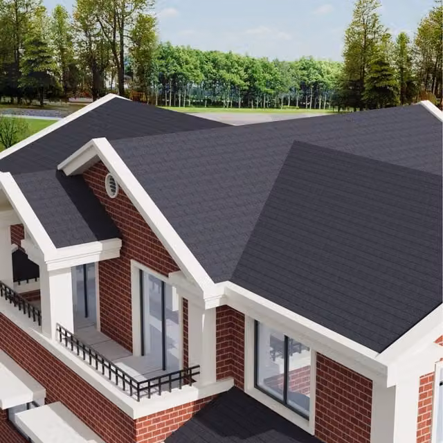 18-Piece Pack of Rectangular Asphalt Roof Shingles in Grey Anthracite