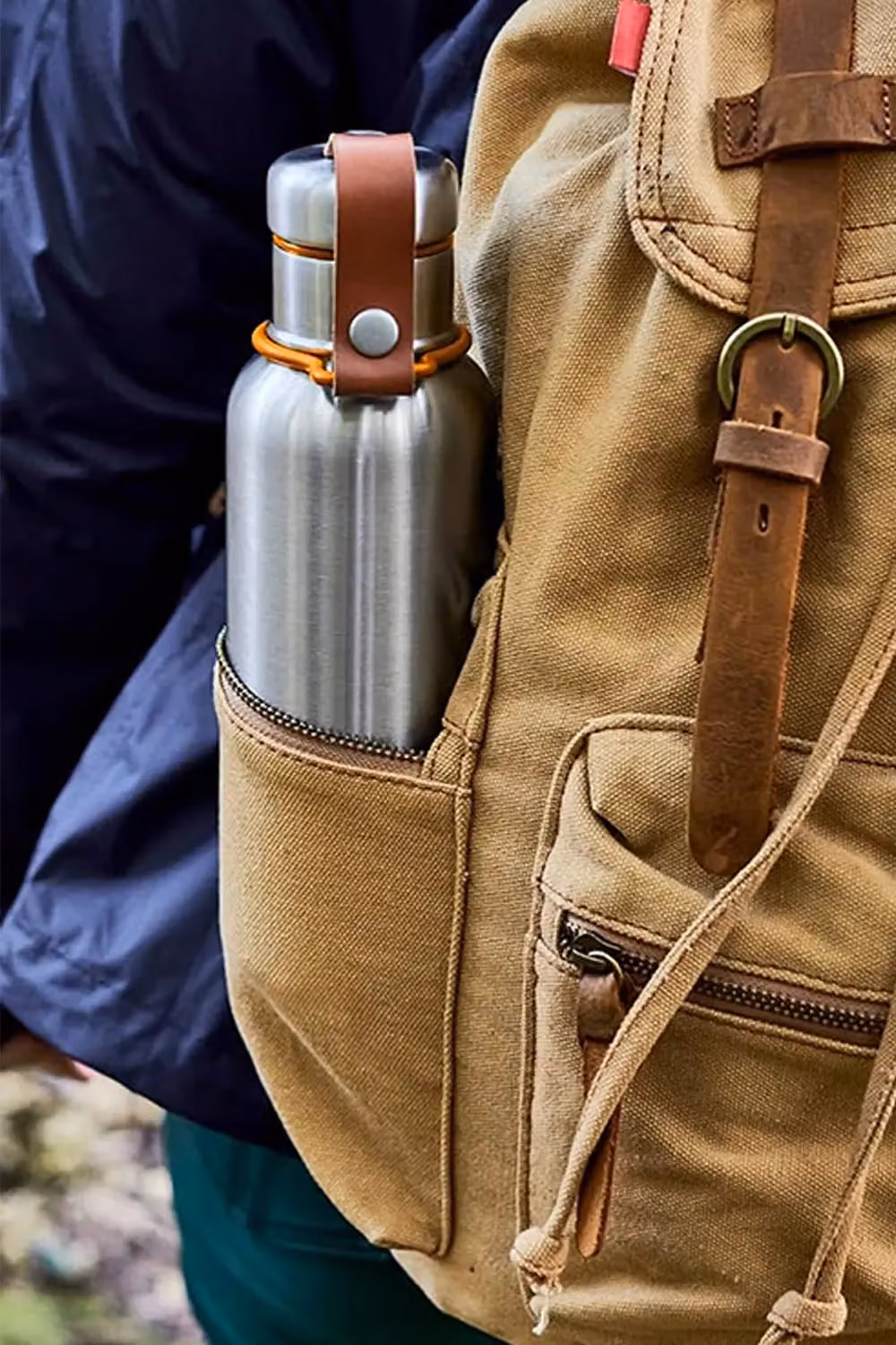 Black + Blum Insulated Water Bottle, 500ml, Orange and Brown – 3