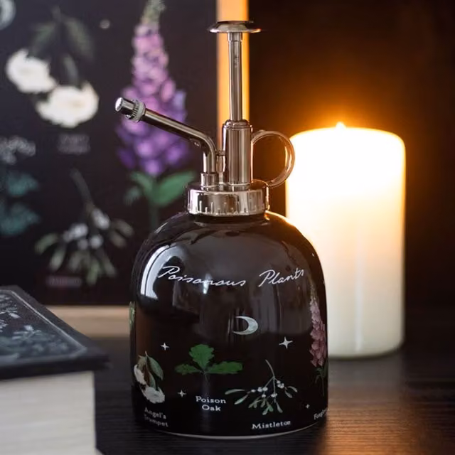 KDMK Poisonous Plants Ceramic Plant Mister in Black