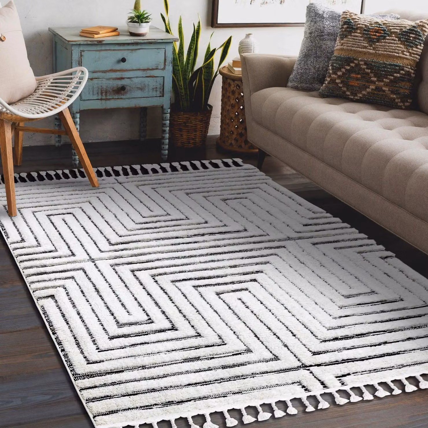 RugsX Sevilla Moroccan Style White Rug, W: 120 cm x L: 170 cm – 2