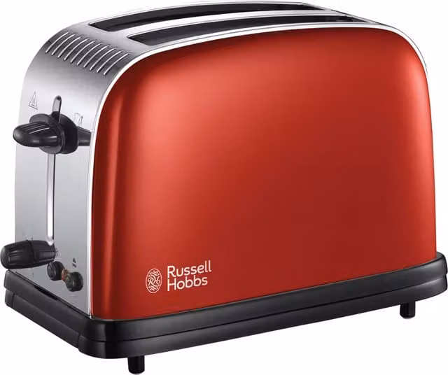 Russell Hobbs Colours Plus 2 Slice Toaster, Red