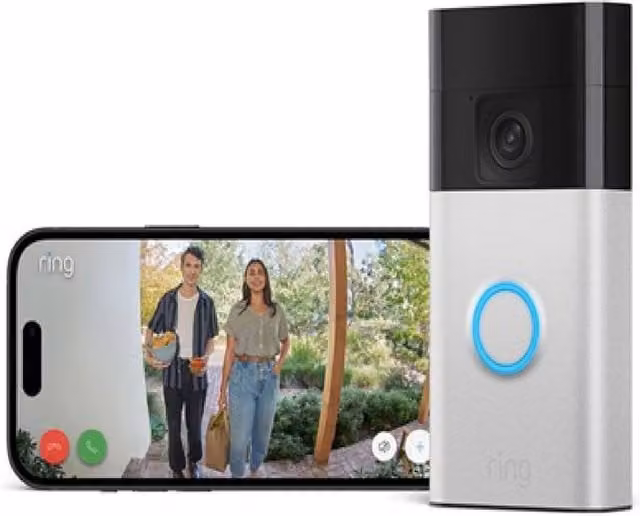 Ring Video Doorbell Battery Powered in Silver – 1