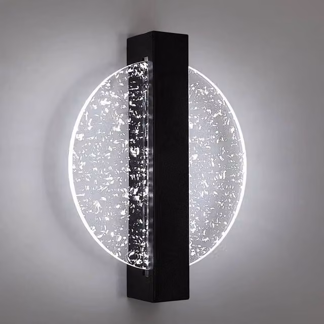 SPETLEK 12W Modern LED Wall Light in Black with Cool White Illumination – 1