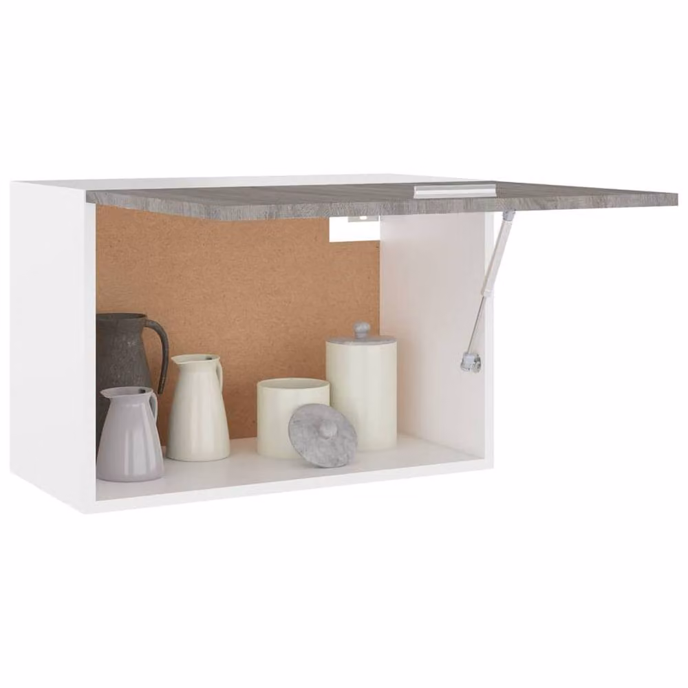 Berkfield Home Grey Sonoma Wall Mounted Hanging Kitchen Cabinet with Hinged Doors, W/D/H: 60 x 31 x 40 cm – 2