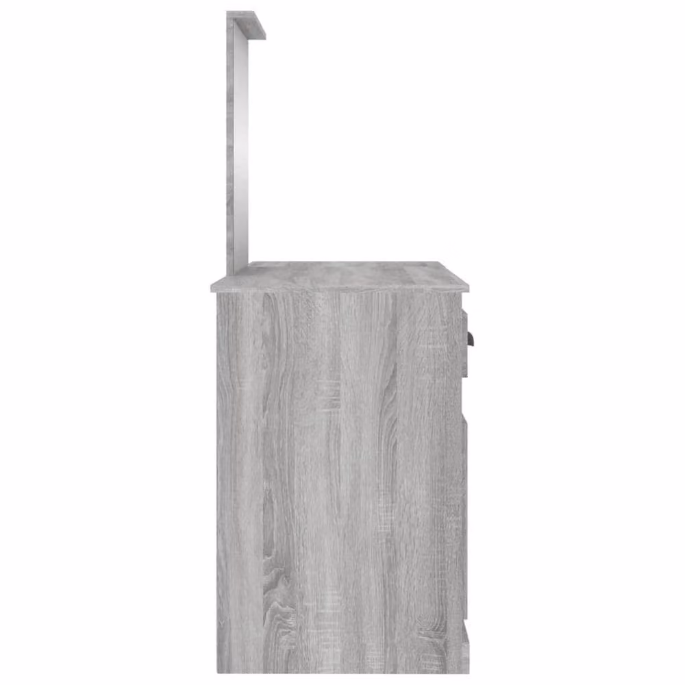 Berkfield Home Dressing Table with Mirror in Grey Sonoma, W: 130 cm, D: 50 cm, H: 132.5 cm – 3