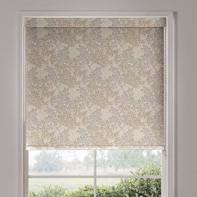 William Morris Foliage Blackout Made To Measure Roller Blind in Barley Multicolour