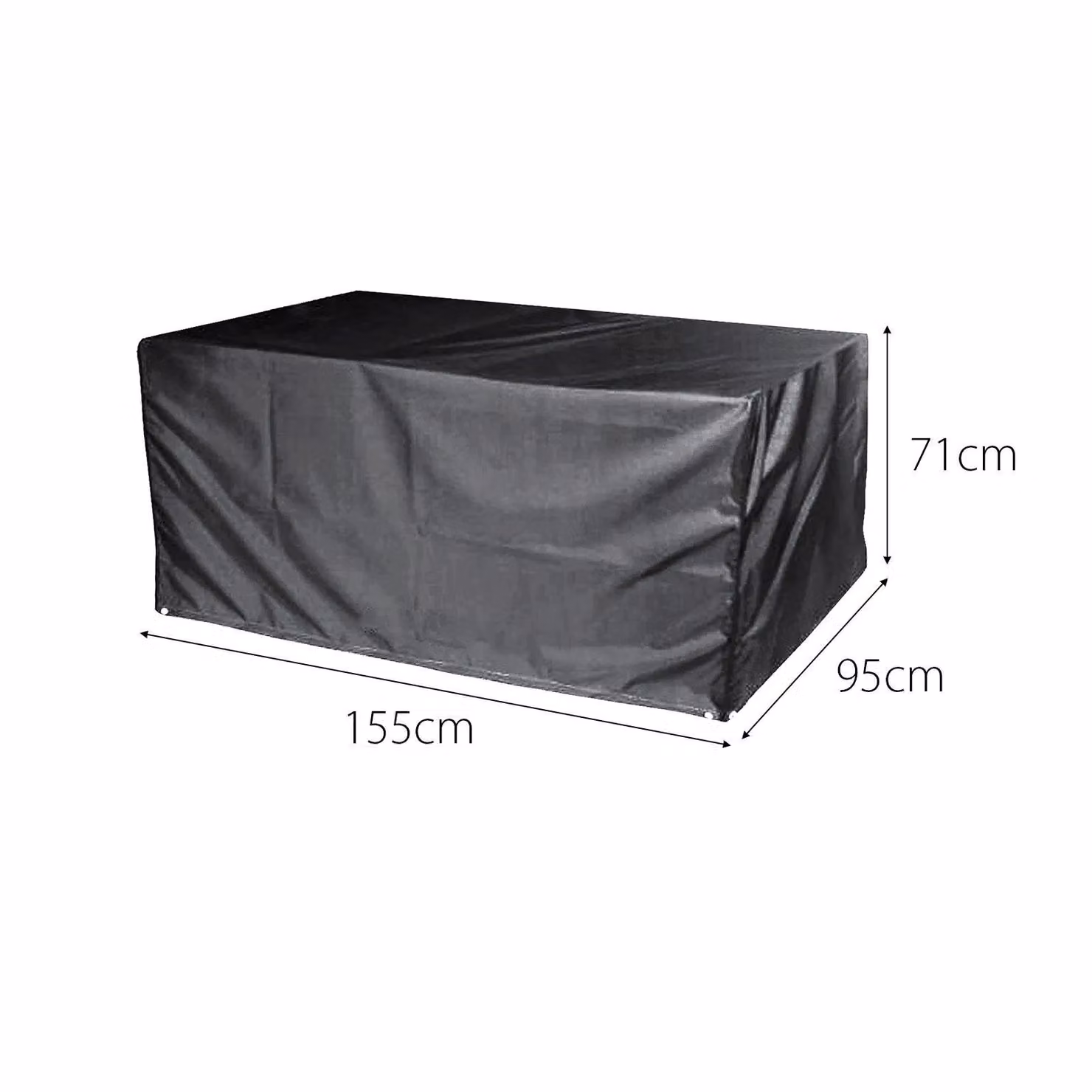 Cozy Bay EZBreathe Water Repellent Rectangular Dining Table Cover in Black and Grey Polyester – 2
